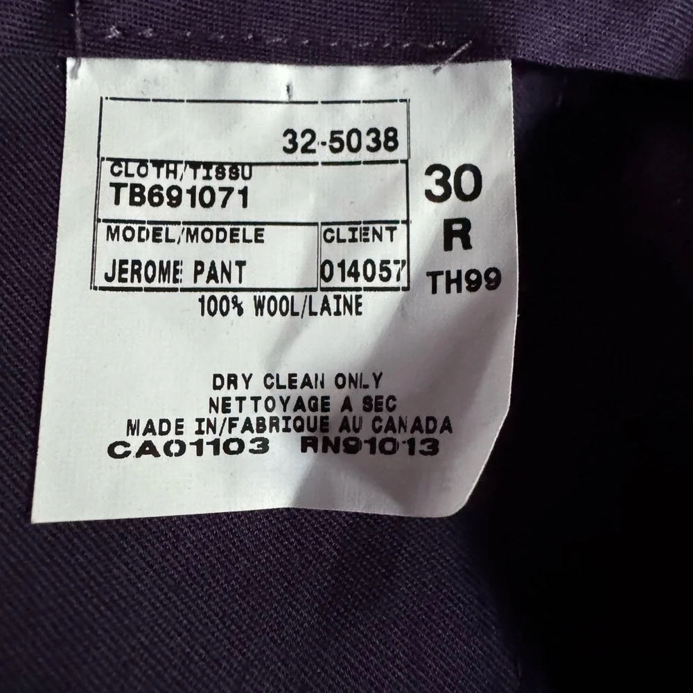 Ted Baker London Endurance Jerome Men’s Flat Front Wool Dress Pants Brown 30R‎